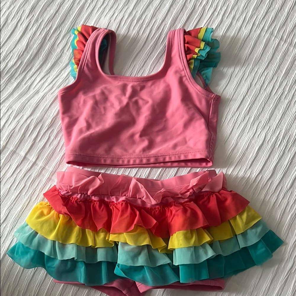 Colorful Ruffled Kids Costume Set